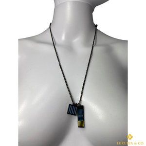 New Louis Vuitton Palladium Damier Color Necklace